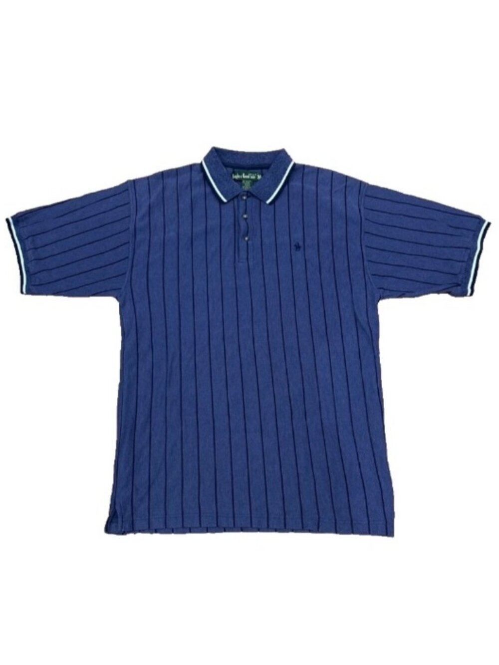 Knights of the Round Table Mens XL Polo Shirt Vertical Stripe Purple Vintage 90s